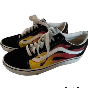 Vans Old School Hot Wheels Flames - 6 1/2 men's or 8 womens
